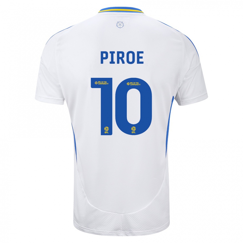 Criança Camisola Joël Piroe #10 Azul Branco Principal 2024/25 Camisa Brasil