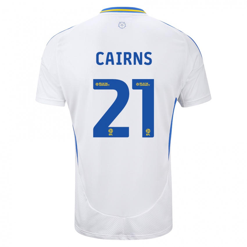 Criança Camisola Alex Cairns #21 Azul Branco Principal 2024/25 Camisa Brasil