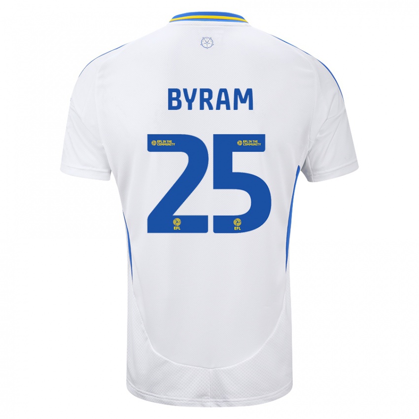 Criança Camisola Sam Byram #25 Azul Branco Principal 2024/25 Camisa Brasil