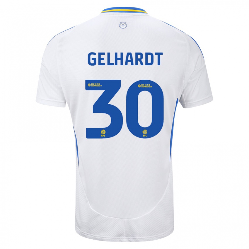 Criança Camisola Joe Gelhardt #30 Azul Branco Principal 2024/25 Camisa Brasil