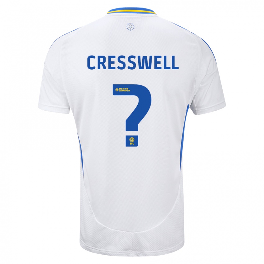 Criança Camisola Alfie Cresswell #0 Azul Branco Principal 2024/25 Camisa Brasil