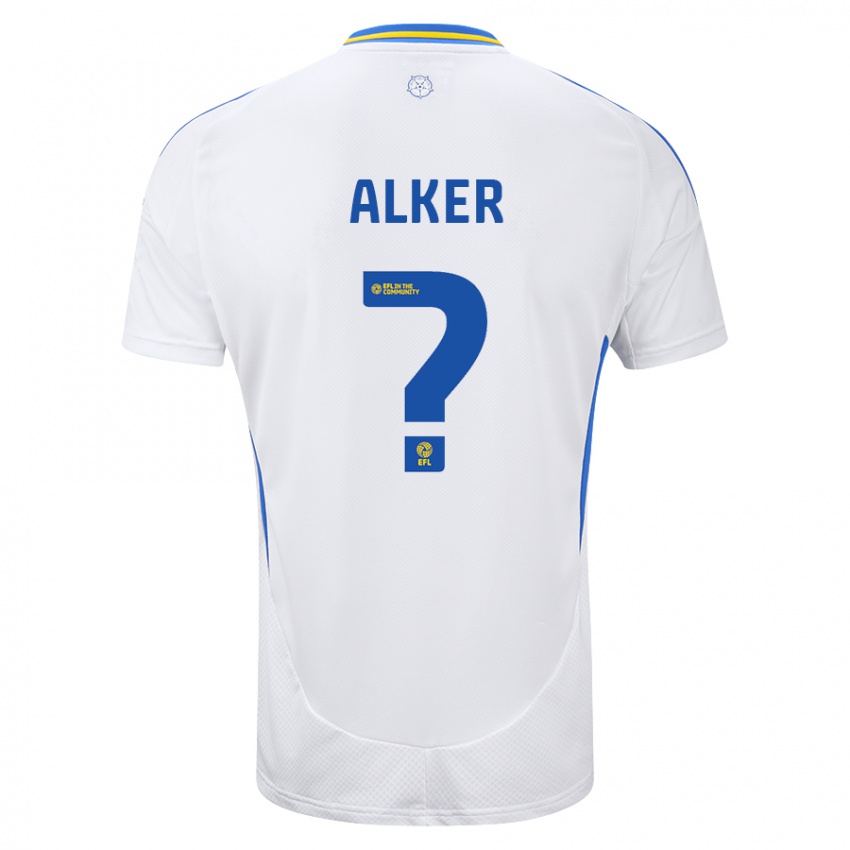 Criança Camisola Samuel Alker #0 Azul Branco Principal 2024/25 Camisa Brasil