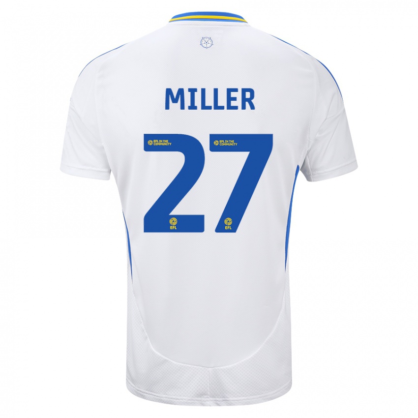 Criança Camisola Amari Miller #27 Azul Branco Principal 2024/25 Camisa Brasil