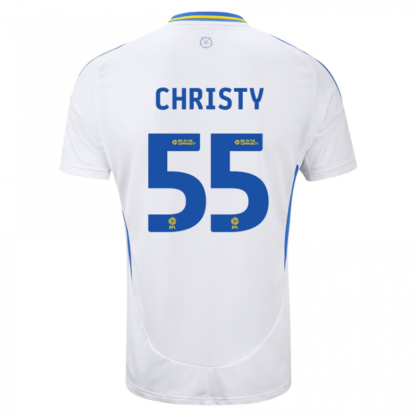 Criança Camisola Harry Christy #55 Azul Branco Principal 2024/25 Camisa Brasil