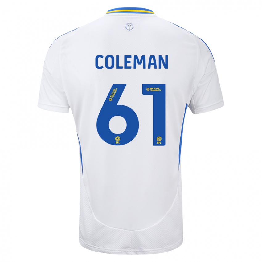 Criança Camisola Cian Coleman #61 Azul Branco Principal 2024/25 Camisa Brasil