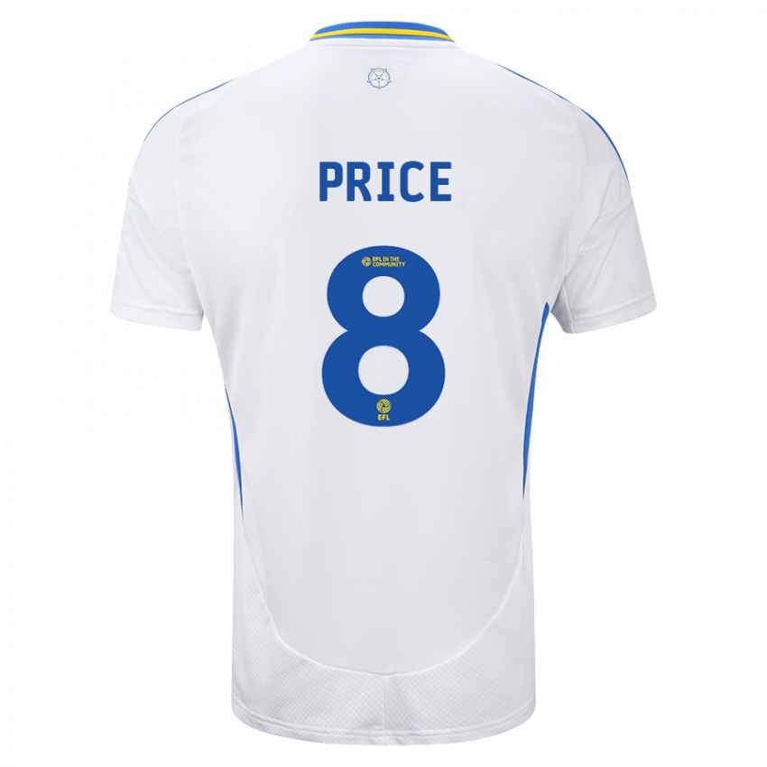 Criança Camisola Leoni Price #8 Azul Branco Principal 2024/25 Camisa Brasil