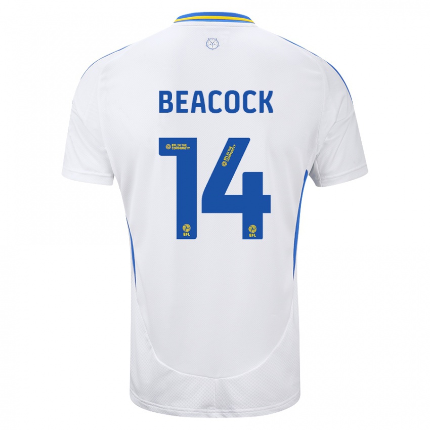 Criança Camisola Molly Beacock #14 Azul Branco Principal 2024/25 Camisa Brasil