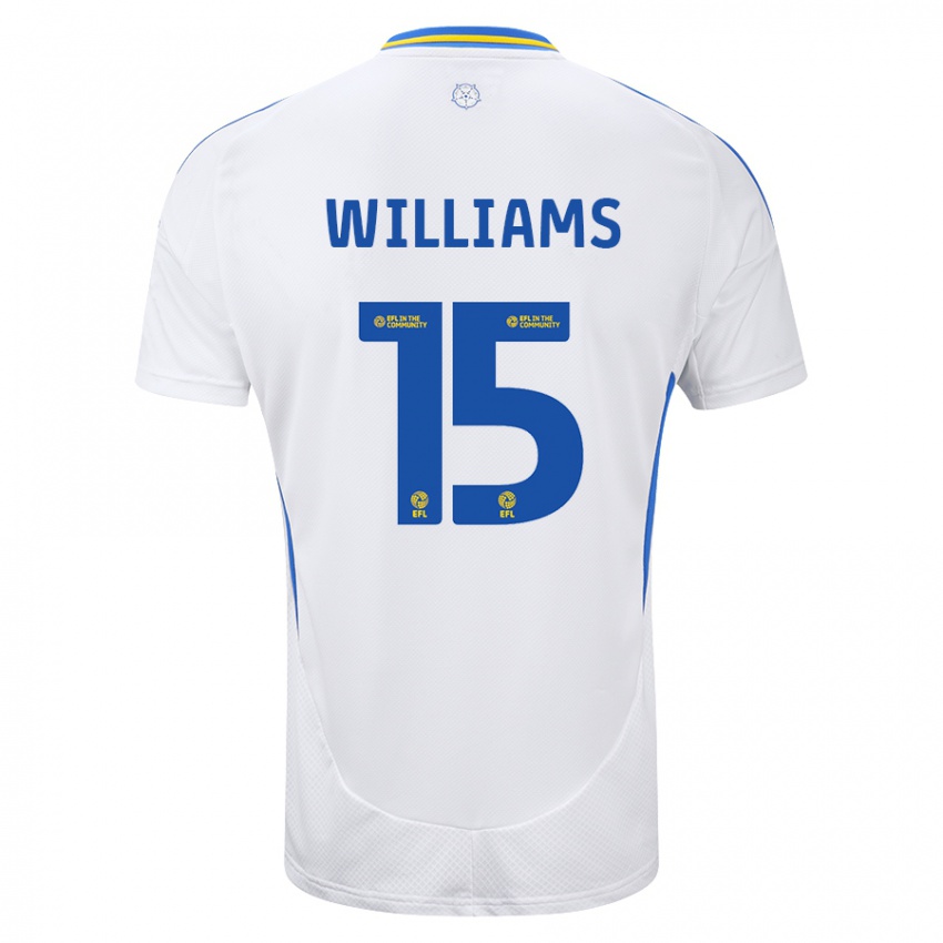 Criança Camisola Paige Williams #15 Azul Branco Principal 2024/25 Camisa Brasil