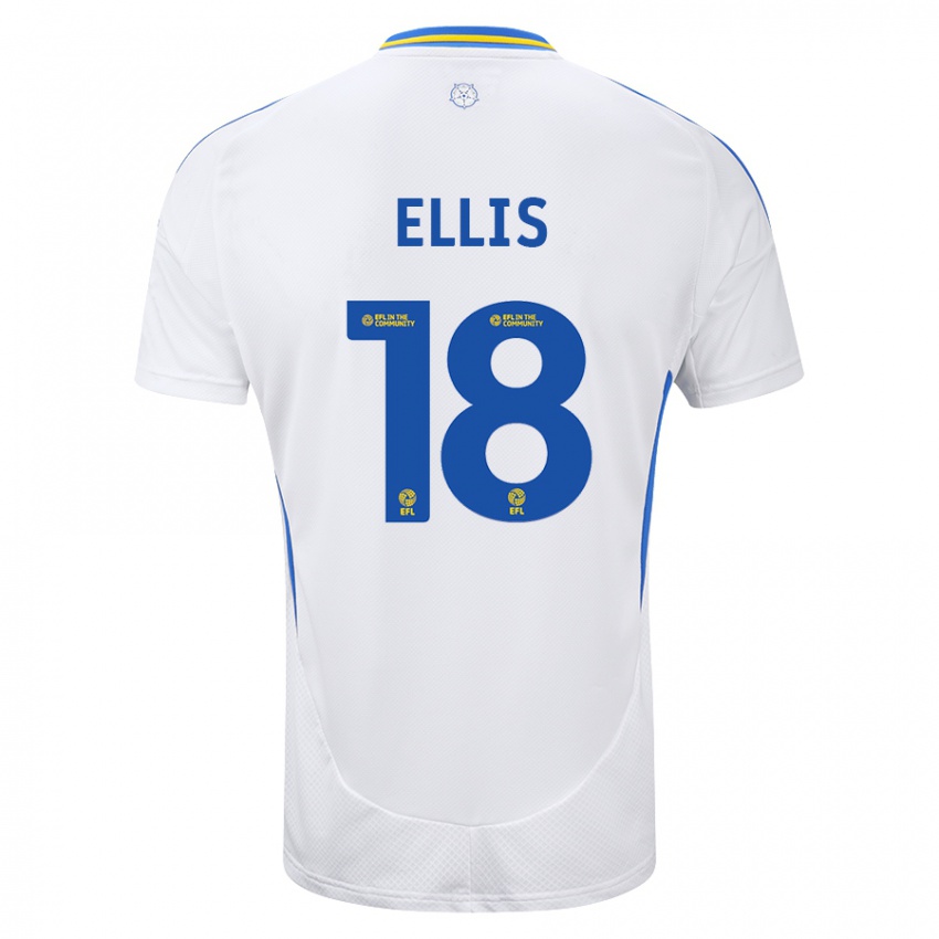 Criança Camisola Macy Ellis #18 Azul Branco Principal 2024/25 Camisa Brasil