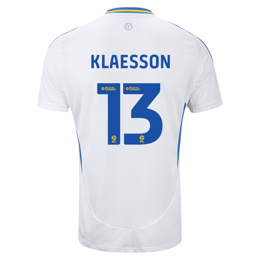 Criança Camisola Kristoffer Klaesson #13 Azul Branco Principal 2024/25 Camisa Brasil