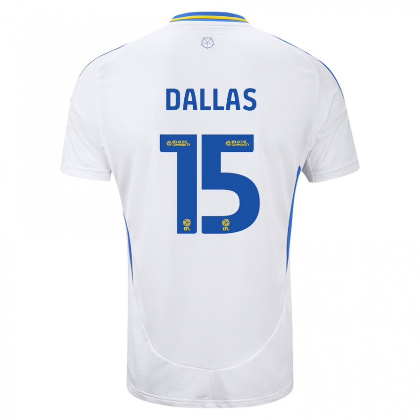 Criança Camisola Stuart Dallas #15 Azul Branco Principal 2024/25 Camisa Brasil