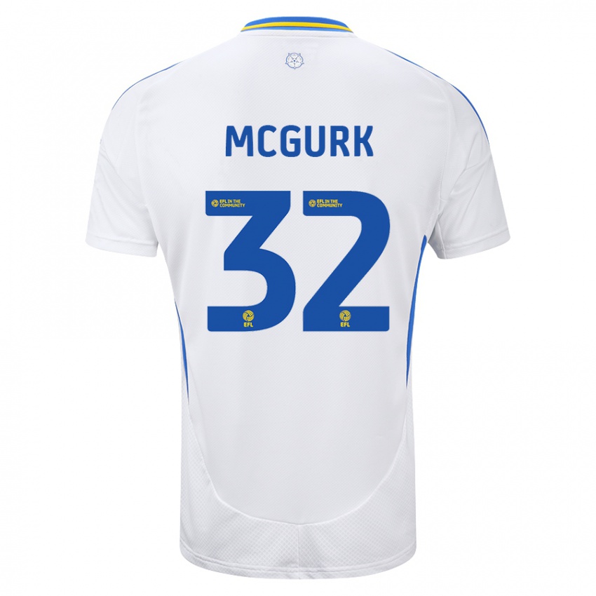 Criança Camisola Sean Mcgurk #32 Azul Branco Principal 2024/25 Camisa Brasil