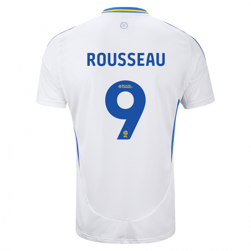 Criança Camisola Jess Rousseau #9 Azul Branco Principal 2024/25 Camisa Brasil