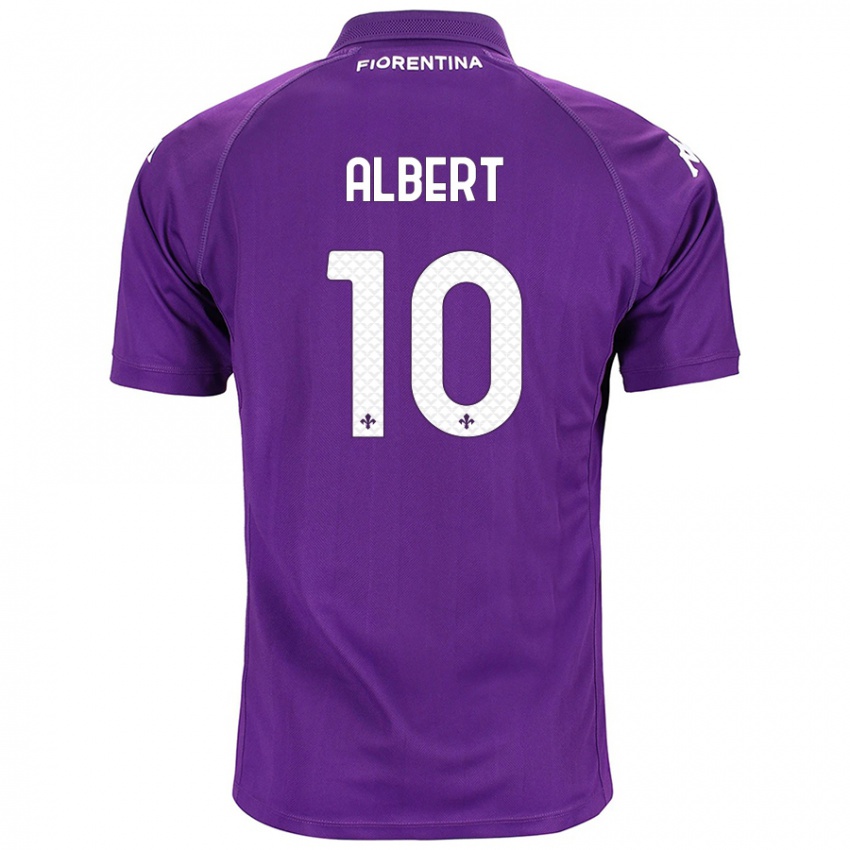 Criança Camisola Albert Gudmundsson #10 Roxo Principal 2024/25 Camisa Brasil