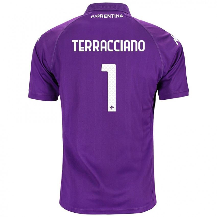 Criança Camisola Pietro Terracciano #1 Roxo Principal 2024/25 Camisa Brasil