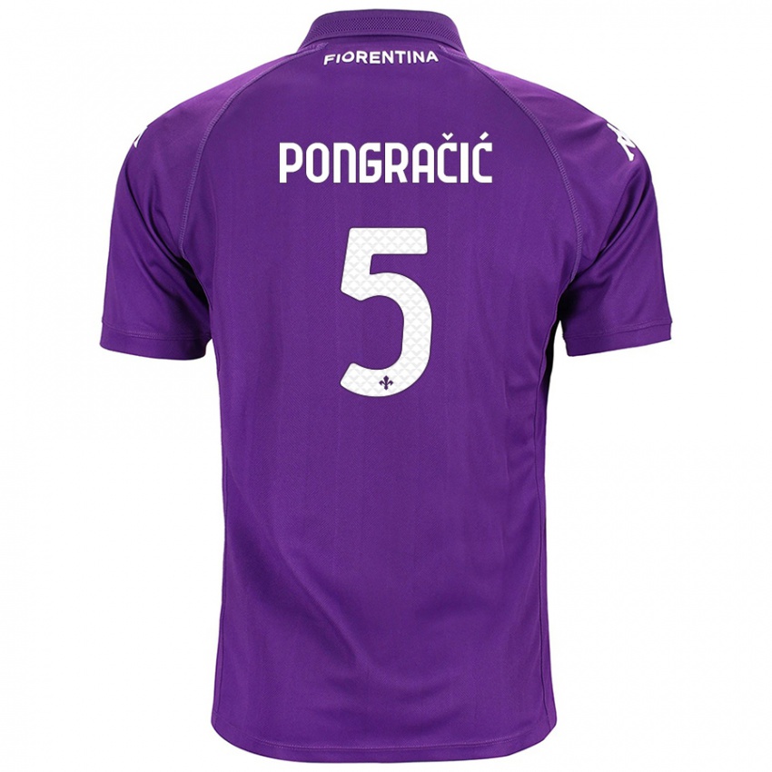 Criança Camisola Marin Pongračić #5 Roxo Principal 2024/25 Camisa Brasil