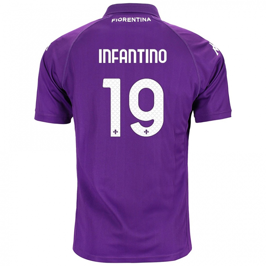 Criança Camisola Gino Infantino #19 Roxo Principal 2024/25 Camisa Brasil