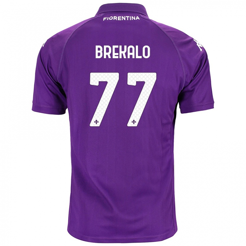 Criança Camisola Josip Brekalo #77 Roxo Principal 2024/25 Camisa Brasil