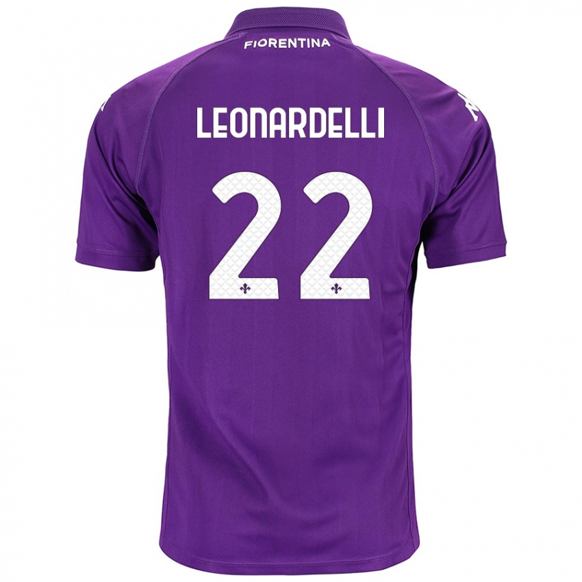 Criança Camisola Pietro Leonardelli #22 Roxo Principal 2024/25 Camisa Brasil