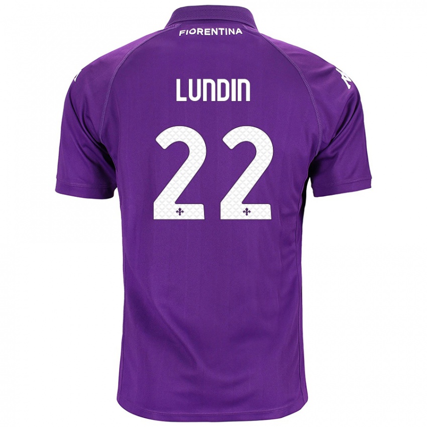 Criança Camisola Karin Lundin #22 Roxo Principal 2024/25 Camisa Brasil