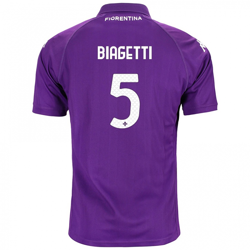 Criança Camisola Christian Biagetti #5 Roxo Principal 2024/25 Camisa Brasil