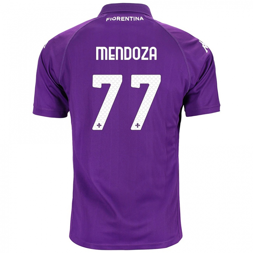 Criança Camisola William Mendoza #77 Roxo Principal 2024/25 Camisa Brasil