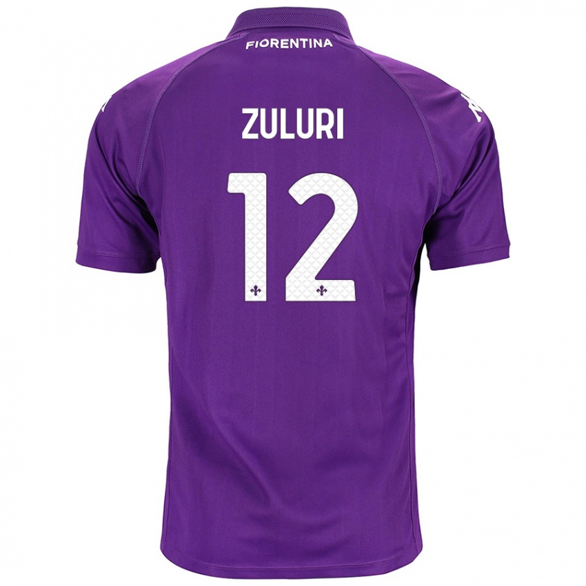 Criança Camisola Athena Zuluri #12 Roxo Principal 2024/25 Camisa Brasil