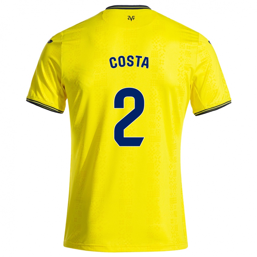 Criança Camisola Logan Costa #2 Preto Amarelo Principal 2024/25 Camisa Brasil