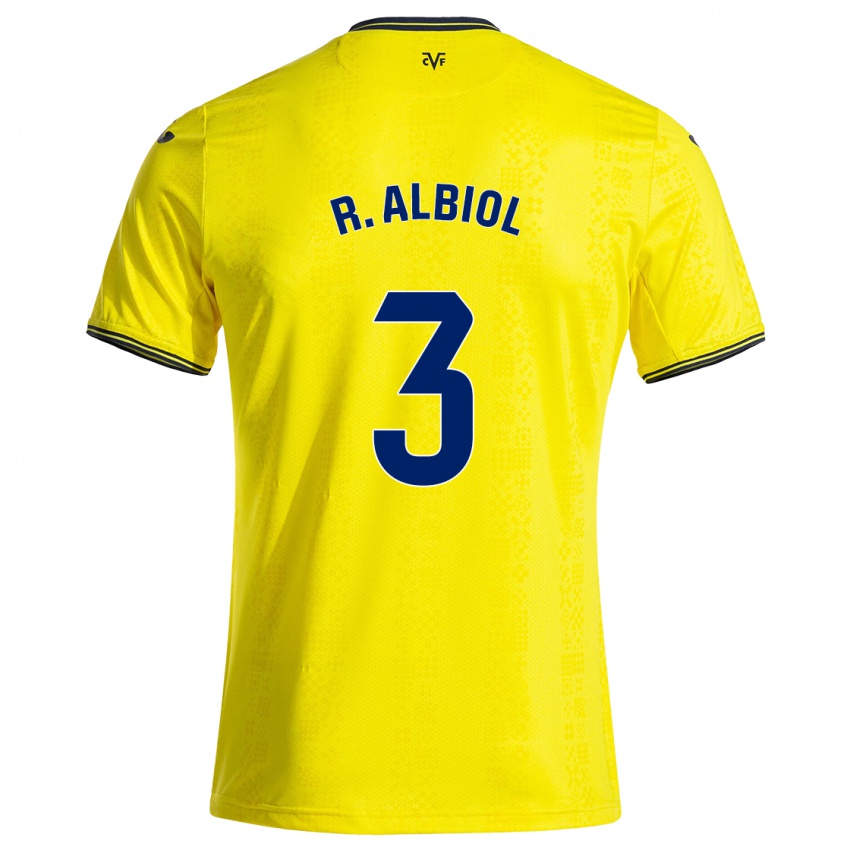 Criança Camisola Raúl Albiol #3 Preto Amarelo Principal 2024/25 Camisa Brasil