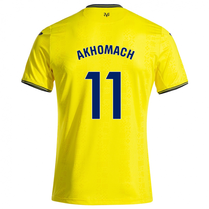 Criança Camisola Ilias Akhomach #11 Preto Amarelo Principal 2024/25 Camisa Brasil