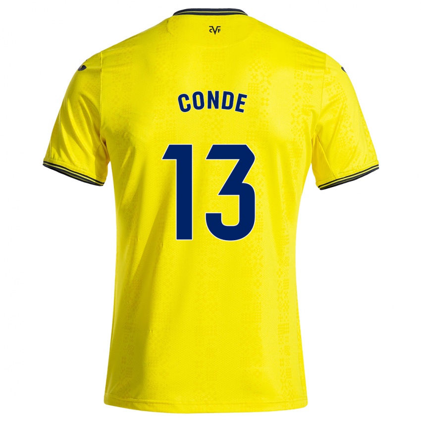 Criança Camisola Diego Conde #13 Preto Amarelo Principal 2024/25 Camisa Brasil