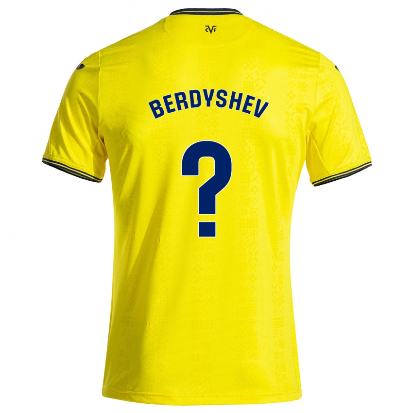 Criança Camisola Tikhon Berdyshev #0 Preto Amarelo Principal 2024/25 Camisa Brasil