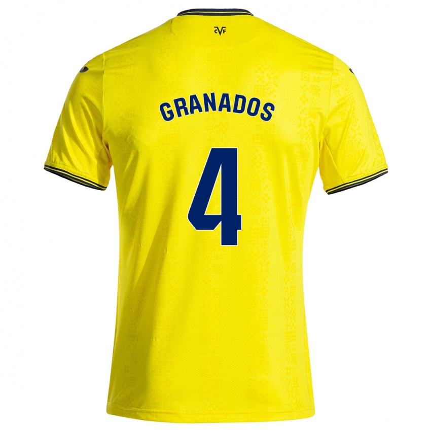 Criança Camisola Carlos Granados #4 Preto Amarelo Principal 2024/25 Camisa Brasil