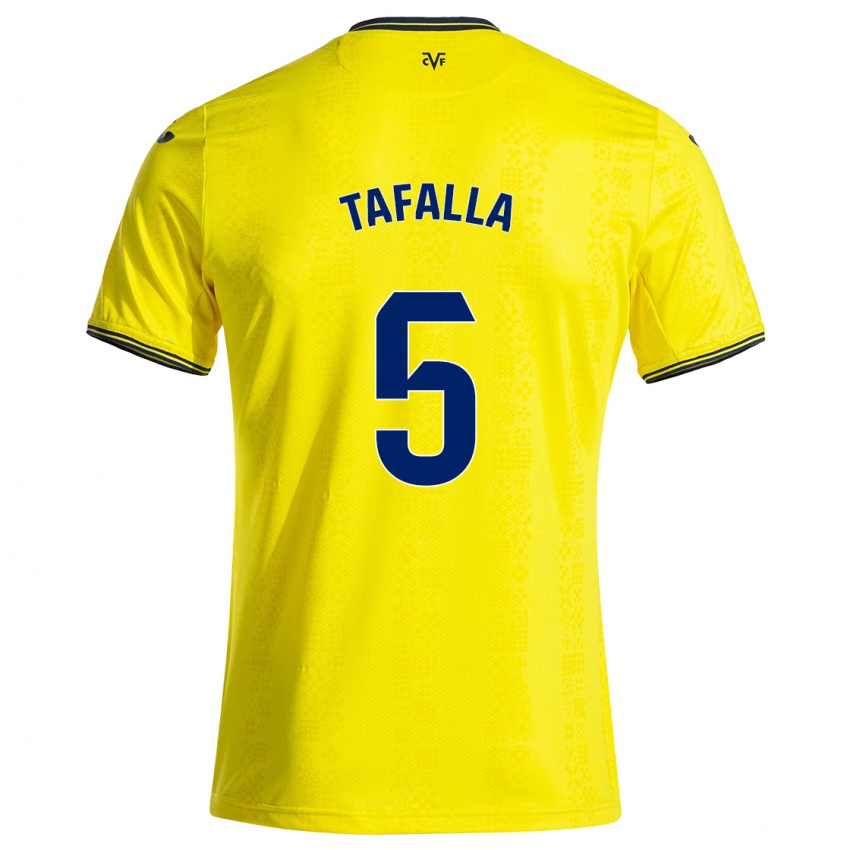 Criança Camisola Fran Tafalla #5 Preto Amarelo Principal 2024/25 Camisa Brasil