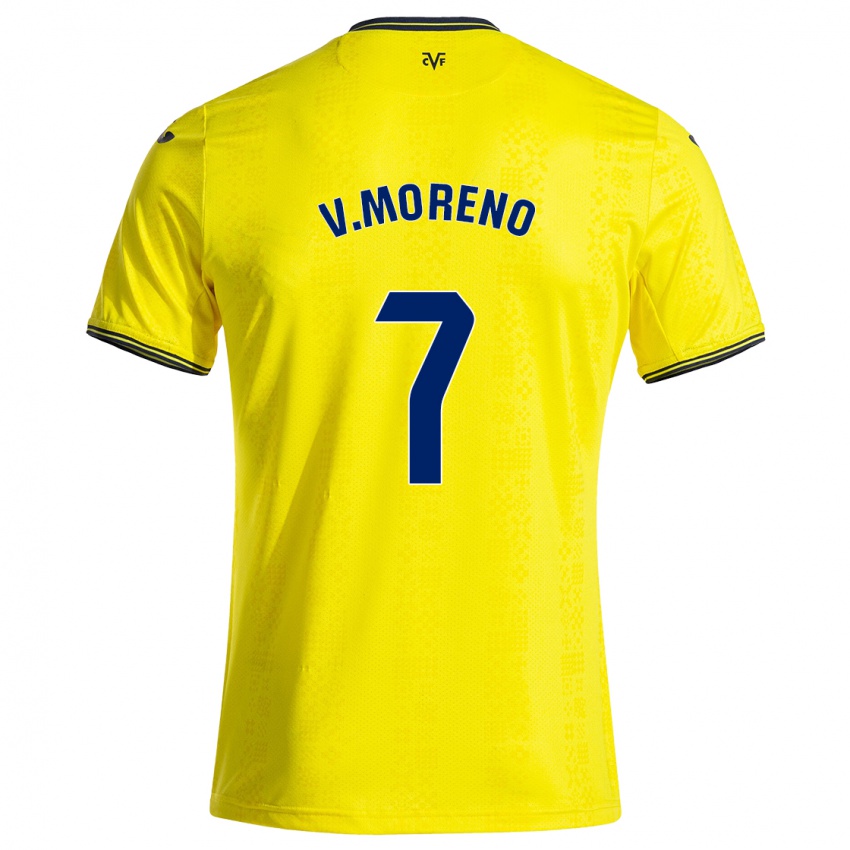 Criança Camisola Víctor Moreno #7 Preto Amarelo Principal 2024/25 Camisa Brasil