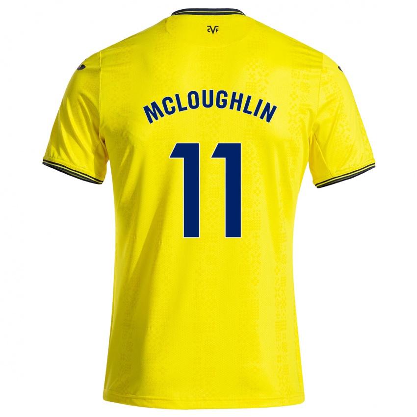 Criança Camisola Caden Mcloughlin #11 Preto Amarelo Principal 2024/25 Camisa Brasil