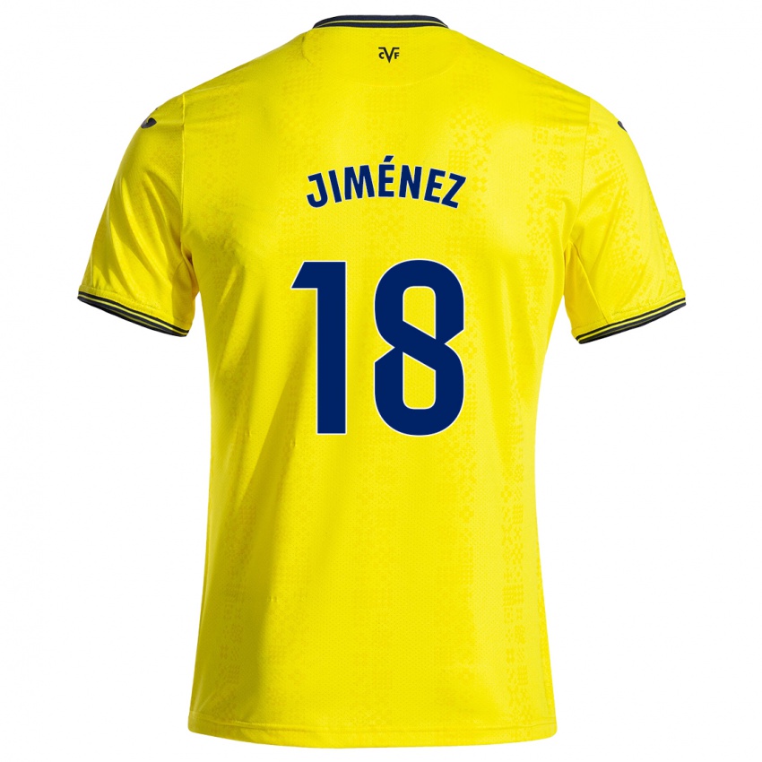 Criança Camisola Alex Jiménez #18 Preto Amarelo Principal 2024/25 Camisa Brasil