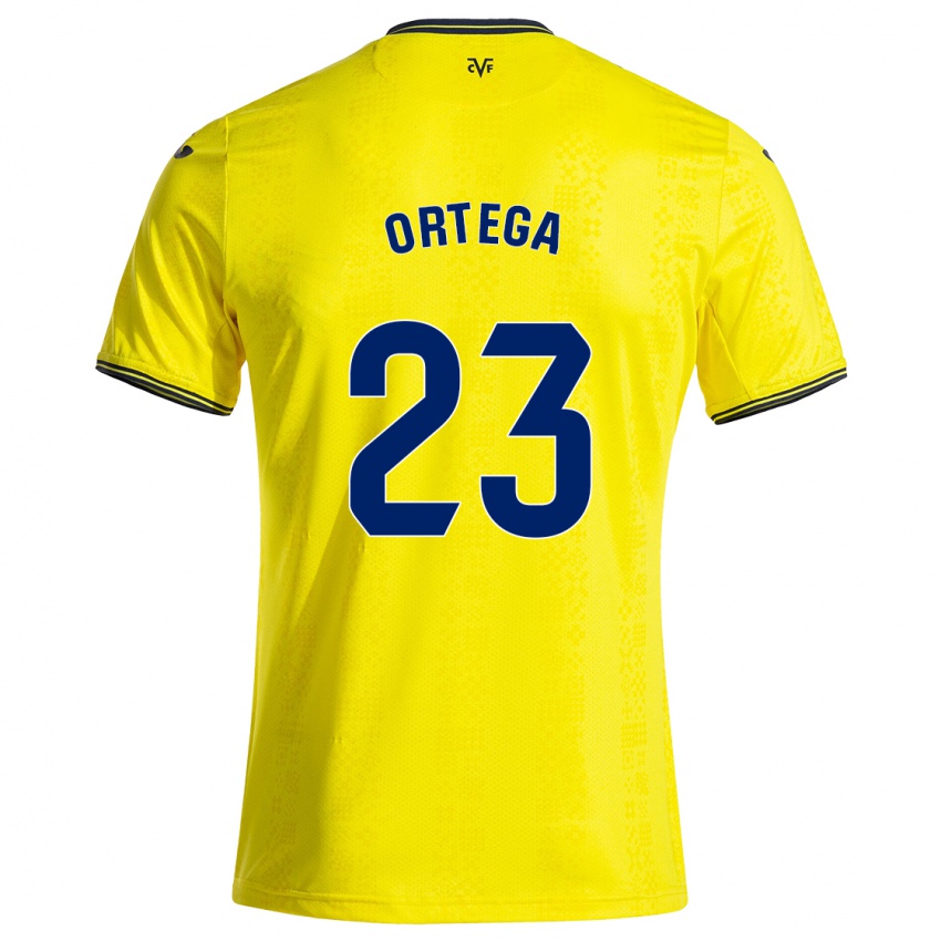 Criança Camisola Jordi Ortega #23 Preto Amarelo Principal 2024/25 Camisa Brasil