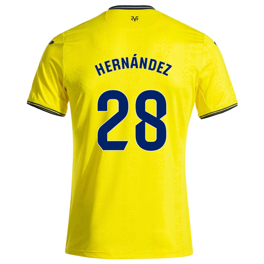 Criança Camisola Gerard Hernández #28 Preto Amarelo Principal 2024/25 Camisa Brasil