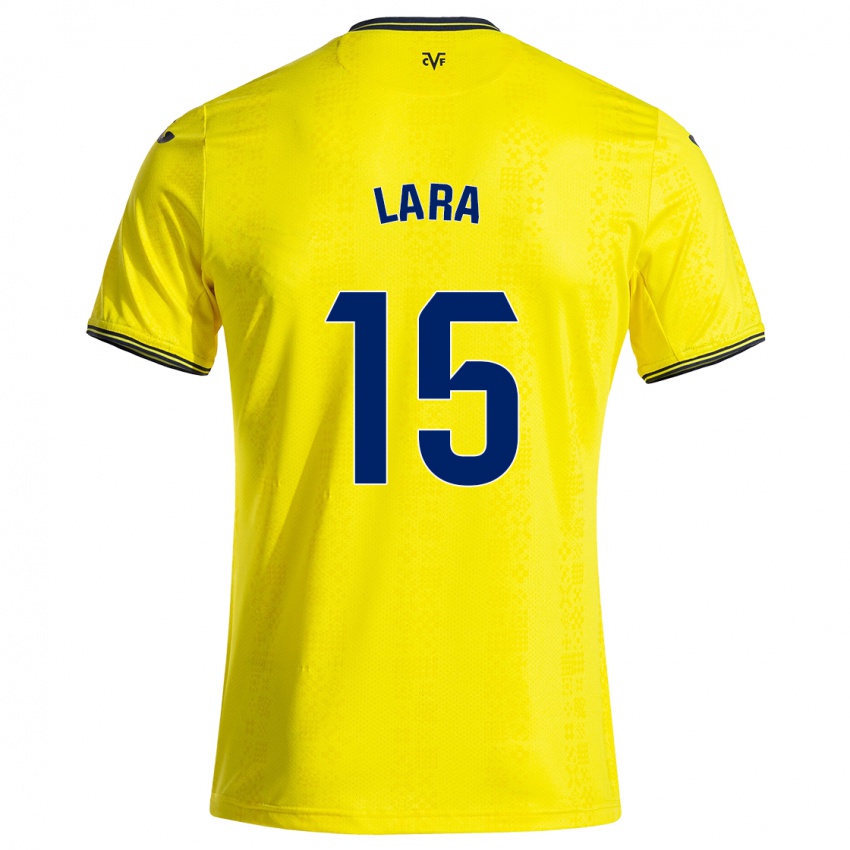 Criança Camisola Francisca Lara #15 Preto Amarelo Principal 2024/25 Camisa Brasil