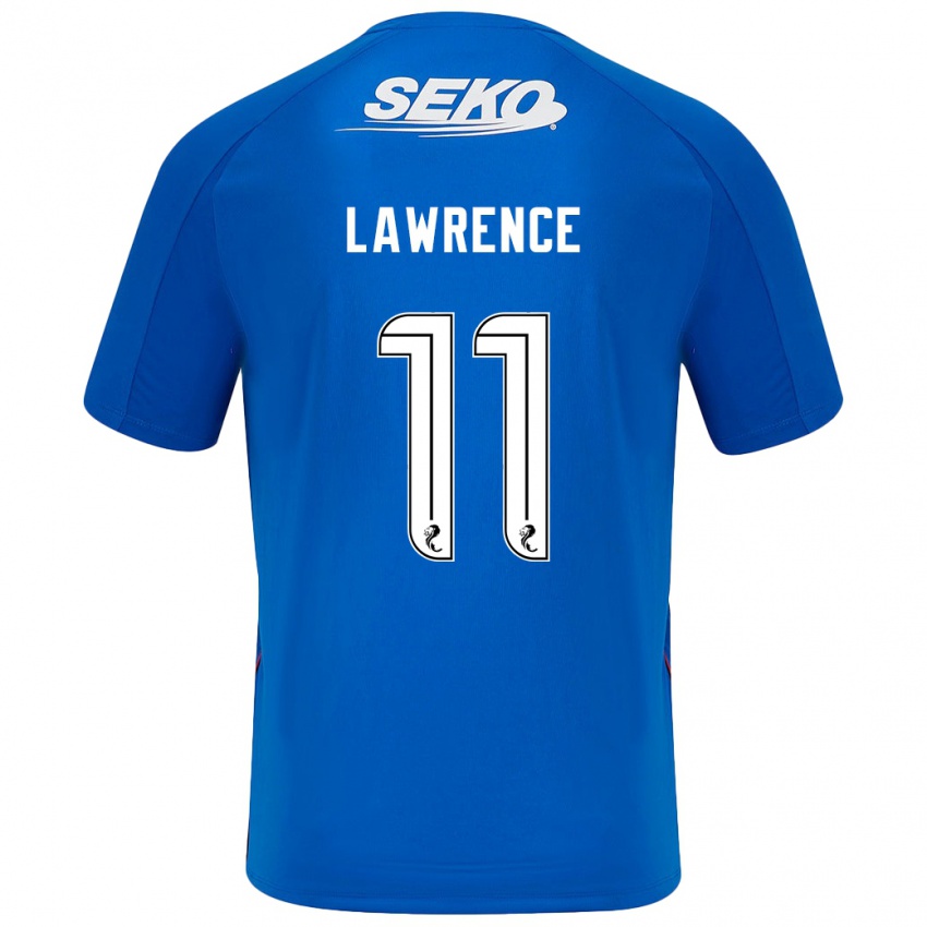 Criança Camisola Tom Lawrence #11 Azul Escuro Principal 2024/25 Camisa Brasil