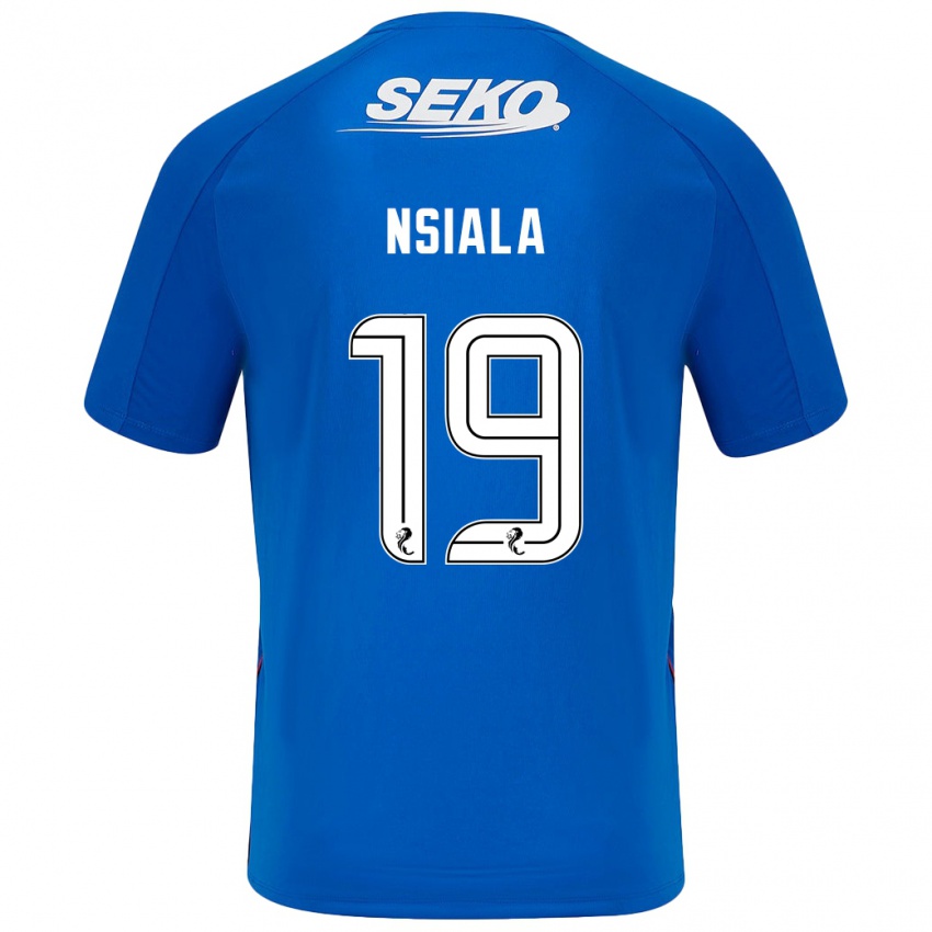 Criança Camisola Clinton Nsiala #19 Azul Escuro Principal 2024/25 Camisa Brasil