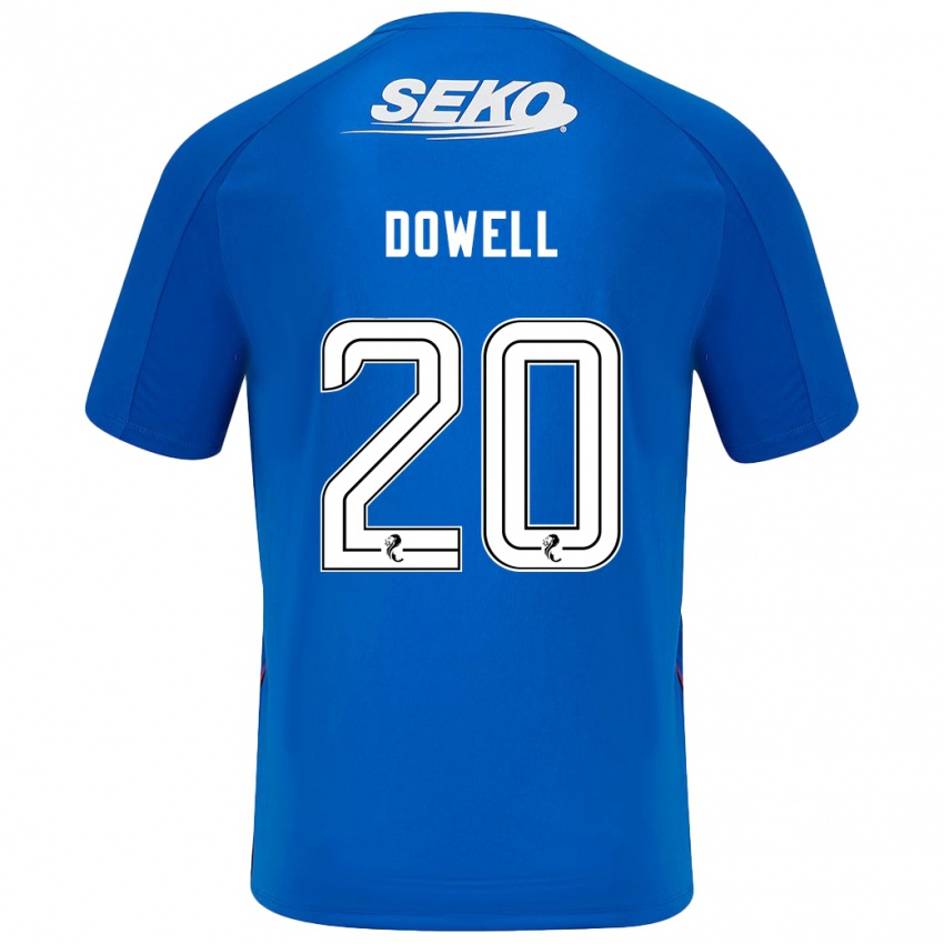 Criança Camisola Kieran Dowell #20 Azul Escuro Principal 2024/25 Camisa Brasil