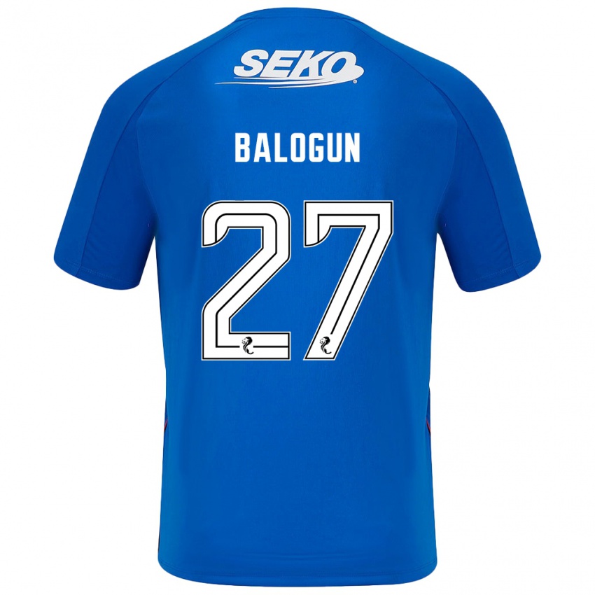 Criança Camisola Leon Balogun #27 Azul Escuro Principal 2024/25 Camisa Brasil