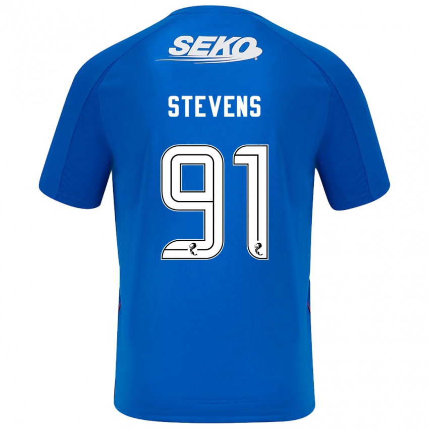 Criança Camisola Archie Stevens #91 Azul Escuro Principal 2024/25 Camisa Brasil