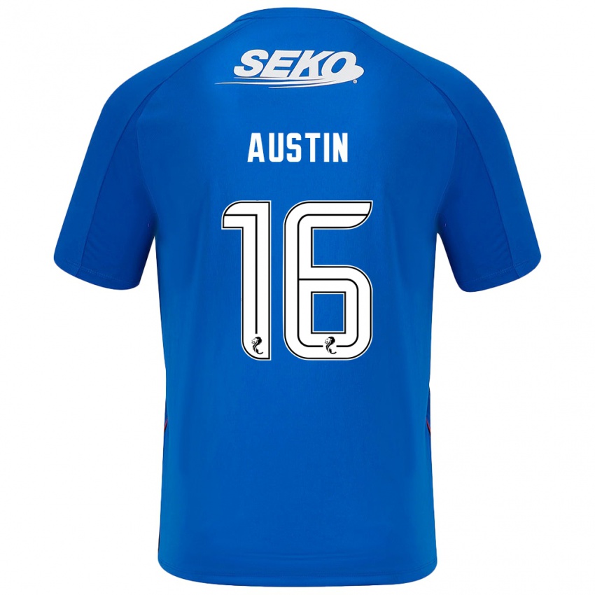 Criança Camisola Eilidh Austin #16 Azul Escuro Principal 2024/25 Camisa Brasil