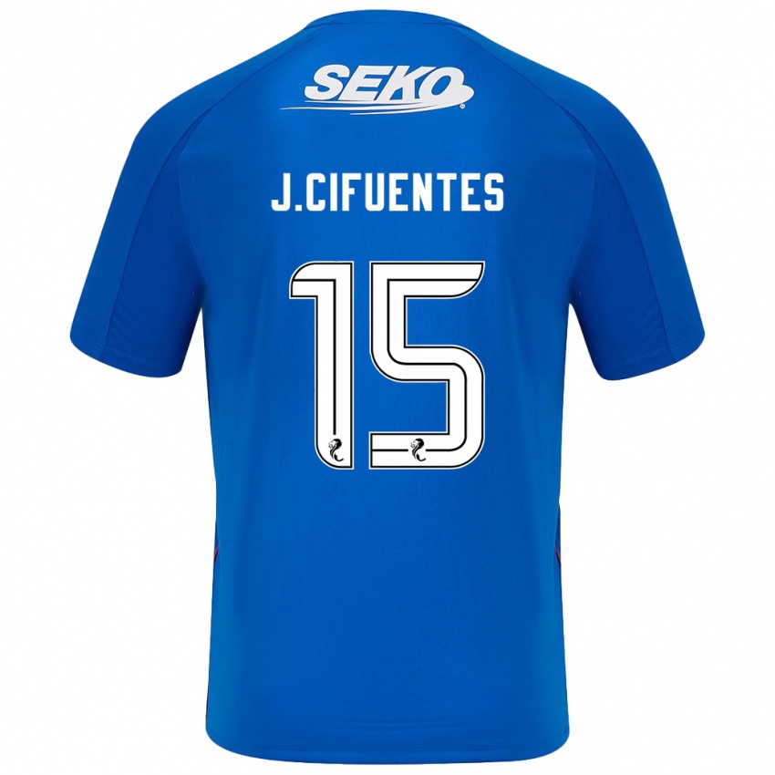 Criança Camisola José Cifuentes #15 Azul Escuro Principal 2024/25 Camisa Brasil