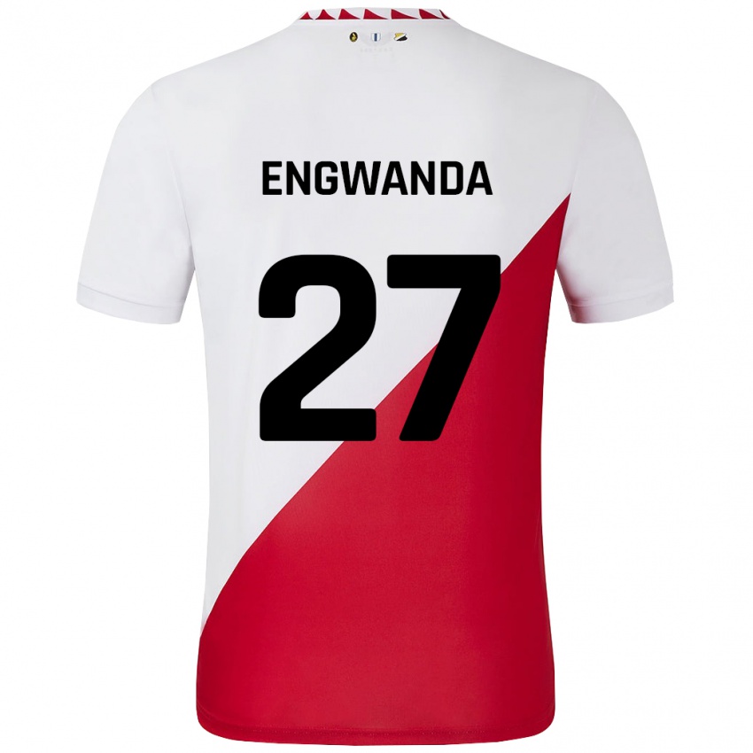 Criança Camisola Alonzo Engwanda #27 Vermelho Branco Principal 2024/25 Camisa Brasil