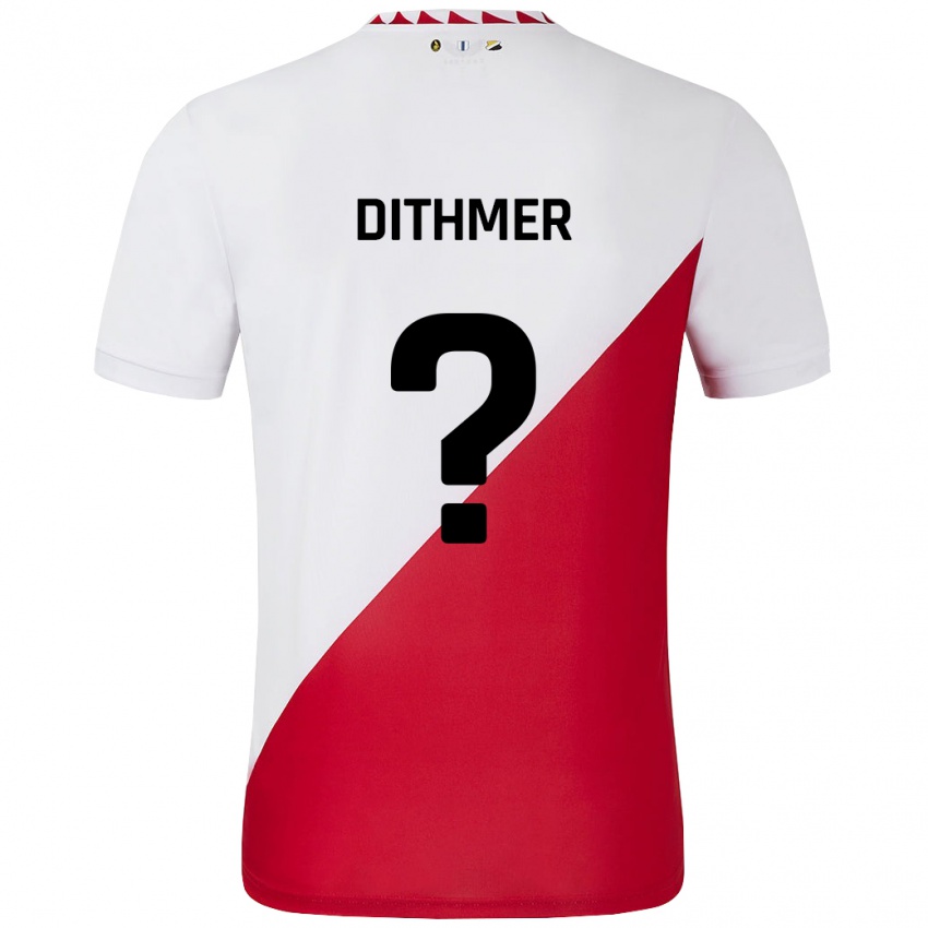 Criança Camisola Andreas Dithmer #0 Vermelho Branco Principal 2024/25 Camisa Brasil