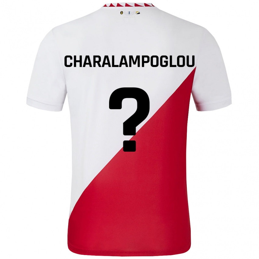 Criança Camisola Georgios Charalampoglou #0 Vermelho Branco Principal 2024/25 Camisa Brasil